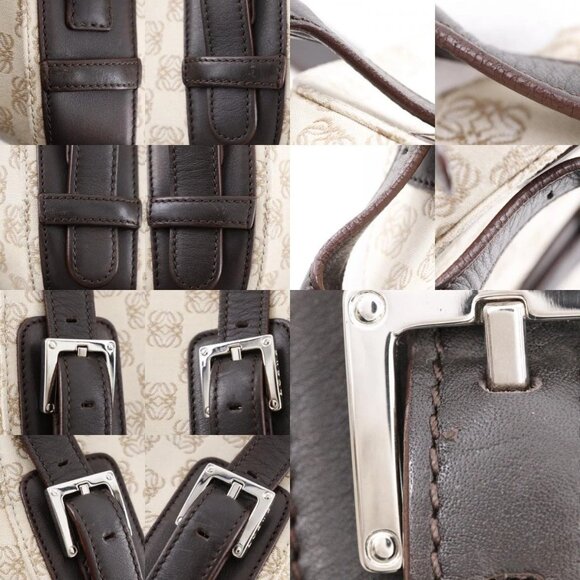 LOEWE Sender Tote Bag anagram Handbag beige canvas Women - Picture 8 of 12